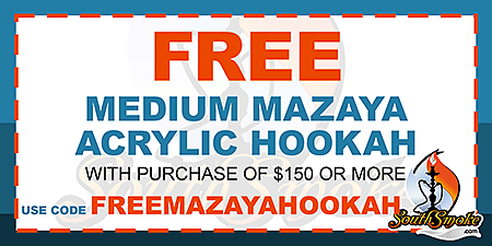 FREE Mazaya Acrylic Hookah Promotion