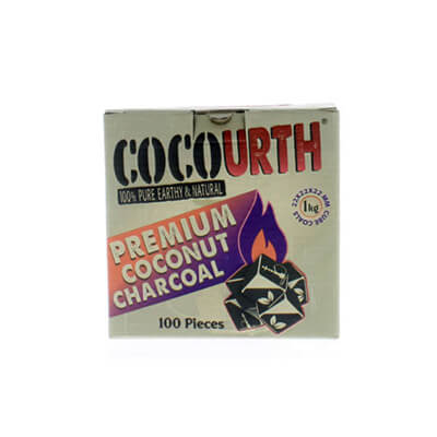 CocoUrth Coconut Charcoal Mini Cube 100 Piece Box